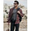 imageCQR Mens 100 Cotton Plaid Flannel Shirt Long Sleeve Shirt Jackets Casual Outdoor Jacket with PocketsSlim Fit Burnt Larch