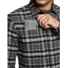 imageCQR Mens 100 Cotton Plaid Flannel Shirt Long Sleeve Shirt Jackets Casual Outdoor Jacket with PocketsSlim Fit Charred Land