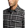imageCQR Mens 100 Cotton Plaid Flannel Shirt Long Sleeve Shirt Jackets Casual Outdoor Jacket with PocketsSlim Fit Charred Land