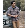 imageCQR Mens 100 Cotton Plaid Flannel Shirt Long Sleeve Shirt Jackets Casual Outdoor Jacket with PocketsSlim Fit Cliff Hanger