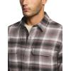 imageCQR Mens 100 Cotton Plaid Flannel Shirt Long Sleeve Shirt Jackets Casual Outdoor Jacket with PocketsSlim Fit Vague Brown