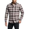 imageCQR Mens 100 Cotton Plaid Flannel Shirt Long Sleeve Shirt Jackets Casual Outdoor Jacket with PocketsSlim Fit Vague Brown