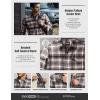 imageCQR Mens 100 Cotton Plaid Flannel Shirt Long Sleeve Shirt Jackets Casual Outdoor Jacket with PocketsSlim Fit Vague Brown