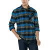 imageCQR Mens All Cotton Flannel Shirt Long Sleeve Casual Button Down Plaid Shirt Brushed Soft Outdoor Tactical Work ShirtsDeep River Plaid