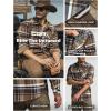 imageCQR Mens All Cotton Flannel Shirt Long Sleeve Casual Button Down Plaid Shirt Brushed Soft Outdoor Tactical Work ShirtsPlaid Aged Barrel