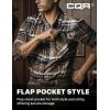 imageCQR Mens All Cotton Flannel Shirt Long Sleeve Casual Button Down Plaid Shirt Brushed Soft Outdoor Tactical Work ShirtsPlaid Aged Barrel