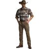 imageCQR Mens All Cotton Flannel Shirt Long Sleeve Casual Button Down Plaid Shirt Brushed Soft Outdoor Tactical Work ShirtsPlaid Aged Barrel