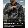 imageCQR Mens All Cotton Flannel Shirt Long Sleeve Casual Button Down Plaid Shirt Brushed Soft Outdoor Tactical Work ShirtsPlaid Amazon Grey