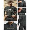 imageCQR Mens All Cotton Flannel Shirt Long Sleeve Casual Button Down Plaid Shirt Brushed Soft Outdoor Tactical Work ShirtsPlaid Amazon Grey