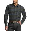imageCQR Mens All Cotton Flannel Shirt Long Sleeve Casual Button Down Plaid Shirt Brushed Soft Outdoor Tactical Work ShirtsPlaid Amazon Grey