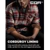 imageCQR Mens All Cotton Flannel Shirt Long Sleeve Casual Button Down Plaid Shirt Brushed Soft Outdoor Tactical Work ShirtsPlaid Burgundy