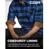 imageCQR Mens All Cotton Flannel Shirt Long Sleeve Casual Button Down Plaid Shirt Brushed Soft Outdoor Tactical Work ShirtsPlaid Classic Blue