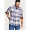 imageCQR Mens All Cotton Flannel Shirt Long Sleeve Casual Button Down Plaid Shirt Brushed Soft Outdoor Tactical Work ShirtsPlaid Cream Blue
