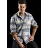 imageCQR Mens All Cotton Flannel Shirt Long Sleeve Casual Button Down Plaid Shirt Brushed Soft Outdoor Tactical Work ShirtsPlaid Cream Blue