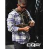 imageCQR Mens All Cotton Flannel Shirt Long Sleeve Casual Button Down Plaid Shirt Brushed Soft Outdoor Tactical Work ShirtsPlaid Cream Blue