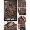 imageCQR Mens All Cotton Flannel Shirt Long Sleeve Casual Button Down Plaid Shirt Brushed Soft Outdoor Tactical Work ShirtsPlaid Dakota Grey