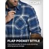 imageCQR Mens All Cotton Flannel Shirt Long Sleeve Casual Button Down Plaid Shirt Brushed Soft Outdoor Tactical Work ShirtsPlaid Deep Ocean