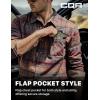 imageCQR Mens All Cotton Flannel Shirt Long Sleeve Casual Button Down Plaid Shirt Brushed Soft Outdoor Tactical Work ShirtsPlaid Harvest