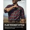 imageCQR Mens All Cotton Flannel Shirt Long Sleeve Casual Button Down Plaid Shirt Brushed Soft Outdoor Tactical Work ShirtsPlaid Holiday Mood
