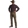 imageCQR Mens All Cotton Flannel Shirt Long Sleeve Casual Button Down Plaid Shirt Brushed Soft Outdoor Tactical Work ShirtsPlaid Holiday Mood