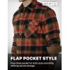 imageCQR Mens All Cotton Flannel Shirt Long Sleeve Casual Button Down Plaid Shirt Brushed Soft Outdoor Tactical Work ShirtsPlaid Orange Rust