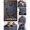 imageCQR Mens All Cotton Flannel Shirt Long Sleeve Casual Button Down Plaid Shirt Brushed Soft Outdoor Tactical Work ShirtsPlaid Prussian Blue