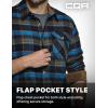 imageCQR Mens All Cotton Flannel Shirt Long Sleeve Casual Button Down Plaid Shirt Brushed Soft Outdoor Tactical Work ShirtsPlaid River