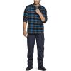 imageCQR Mens All Cotton Flannel Shirt Long Sleeve Casual Button Down Plaid Shirt Brushed Soft Outdoor Tactical Work ShirtsPlaid River