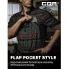 imageCQR Mens All Cotton Flannel Shirt Long Sleeve Casual Button Down Plaid Shirt Brushed Soft Outdoor Tactical Work ShirtsPlaid Woodlot