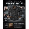 imageCQR Mens All Cotton Flannel Shirt Long Sleeve Casual Button Down Plaid Shirt Brushed Soft Outdoor Tactical Work ShirtsSolid Black