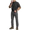 imageCQR Mens All Cotton Flannel Shirt Long Sleeve Casual Button Down Plaid Shirt Brushed Soft Outdoor Tactical Work ShirtsSolid Black