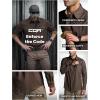imageCQR Mens All Cotton Flannel Shirt Long Sleeve Casual Button Down Plaid Shirt Brushed Soft Outdoor Tactical Work ShirtsSolid Dark Brown