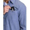 imageCQR Mens All Cotton Flannel Shirt Long Sleeve Casual Button Down Plaid Shirt Brushed Soft Outdoor Tactical Work ShirtsSolid French Blue