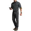 imageCQR Mens All Cotton Flannel Shirt Long Sleeve Casual Button Down Plaid Shirt Brushed Soft Outdoor Tactical Work ShirtsSolid Grey