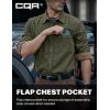 imageCQR Mens All Cotton Flannel Shirt Long Sleeve Casual Button Down Plaid Shirt Brushed Soft Outdoor Tactical Work ShirtsSolid Hunter Green