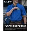 imageCQR Mens All Cotton Flannel Shirt Long Sleeve Casual Button Down Plaid Shirt Brushed Soft Outdoor Tactical Work ShirtsSolid Lapis Blue