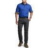 imageCQR Mens All Cotton Flannel Shirt Long Sleeve Casual Button Down Plaid Shirt Brushed Soft Outdoor Tactical Work ShirtsSolid Lapis Blue