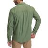 imageCQR Mens All Cotton Flannel Shirt Long Sleeve Casual Button Down Plaid Shirt Brushed Soft Outdoor Tactical Work ShirtsSolid Moss Green