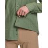 imageCQR Mens All Cotton Flannel Shirt Long Sleeve Casual Button Down Plaid Shirt Brushed Soft Outdoor Tactical Work ShirtsSolid Moss Green