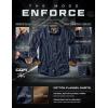 imageCQR Mens All Cotton Flannel Shirt Long Sleeve Casual Button Down Plaid Shirt Brushed Soft Outdoor Tactical Work ShirtsSolid Navy