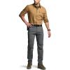 imageCQR Mens All Cotton Flannel Shirt Long Sleeve Casual Button Down Plaid Shirt Brushed Soft Outdoor Tactical Work ShirtsSolid Wheat Brown