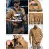 imageCQR Mens All Cotton Flannel Shirt Long Sleeve Casual Button Down Plaid Shirt Brushed Soft Outdoor Tactical Work ShirtsSolid Wheat Brown
