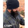 imageCQR Mens Fleece Tactical Beanie Lightweight Army Military Skull Cap Soft Warm Winter Hat with Small PocketGrid Flex Operator Navy