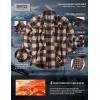 imageCQR Mens Long Sleeve Heavyweight Fleece Shirts Plaid Button Up Shirt Warm Outdoor Casual Shirt with PocketsBush Blend Country Wine