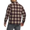 imageCQR Mens Long Sleeve Heavyweight Fleece Shirts Plaid Button Up Shirt Warm Outdoor Casual Shirt with PocketsBush Blend Country Wine