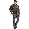 imageCQR Mens Long Sleeve Heavyweight Fleece Shirts Plaid Button Up Shirt Warm Outdoor Casual Shirt with PocketsBush Blend Country Wine