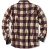 imageCQR Mens Long Sleeve Heavyweight Fleece Shirts Plaid Button Up Shirt Warm Outdoor Casual Shirt with PocketsBush Blend Country Wine