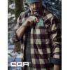 imageCQR Mens Long Sleeve Heavyweight Fleece Shirts Plaid Button Up Shirt Warm Outdoor Casual Shirt with PocketsBush Blend Country Wine