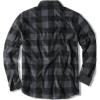 imageCQR Mens Long Sleeve Heavyweight Fleece Shirts Plaid Button Up Shirt Warm Outdoor Casual Shirt with PocketsBush Blend Fog Grey