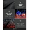 imageCQR Mens Long Sleeve Heavyweight Fleece Shirts Plaid Button Up Shirt Warm Outdoor Casual Shirt with PocketsBush Blend Uncharted Black